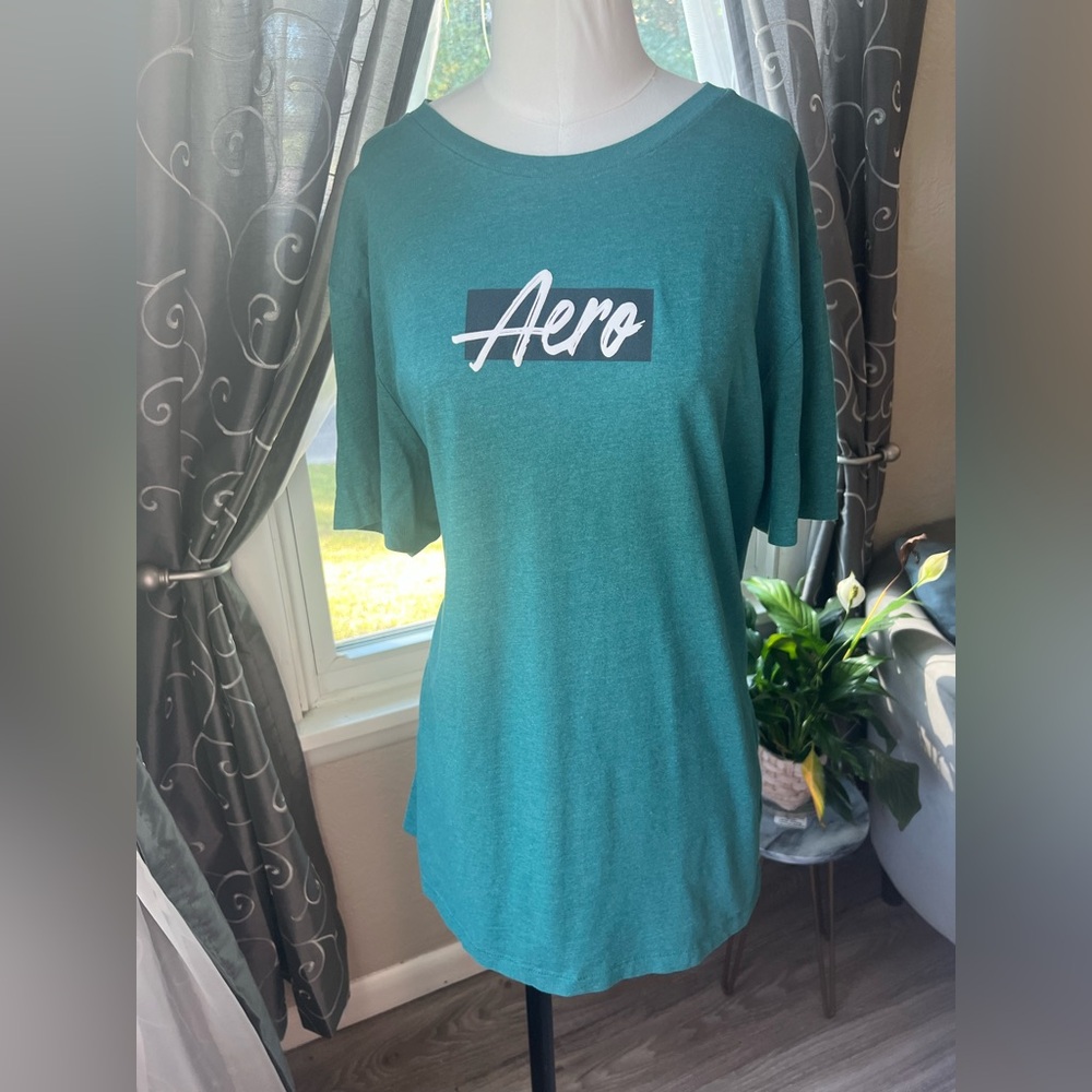 Aeropostale Teal Crew Neck Tee